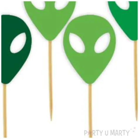 pikery obcy o zlych oczach zielone 8 cm 6 szt