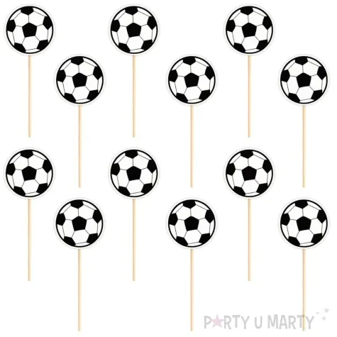 pikery pilka nozna bialo czarny partypal 8 cm 12 szt