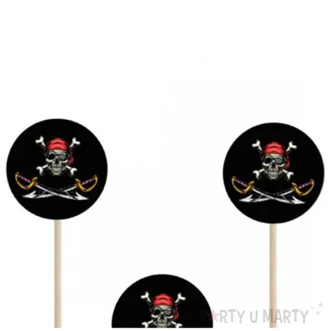 pikery piracka czaszka czarny congee 10 5 cm 6 szt