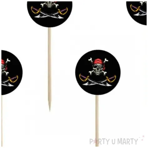 pikery piracka czaszka czarny congee 10 5 cm 6 szt