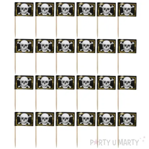 pikery piracka flaga czarny boland 7 cm 24 szt