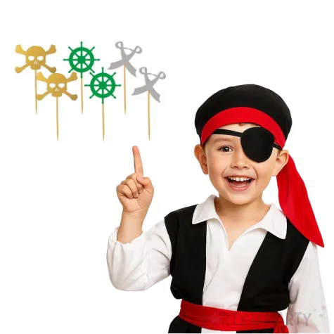 pikery pirackie z szabla mix 8 cm 6 szt