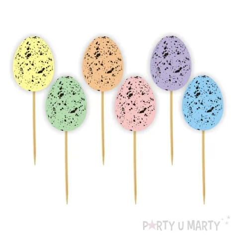 pikery pisanki kolorowe nakrapiane mix 6 szt