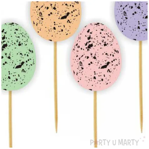 pikery pisanki kolorowe nakrapiane mix 6 szt