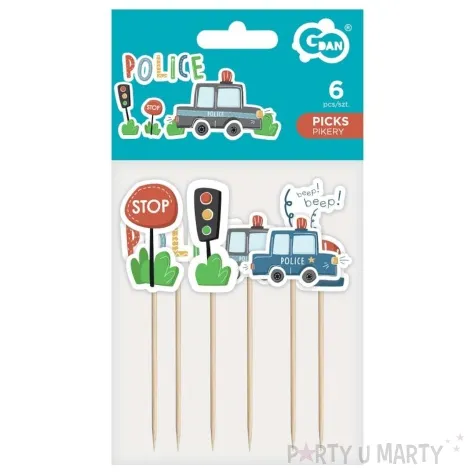 pikery police radiowoz mix godan 6 szt