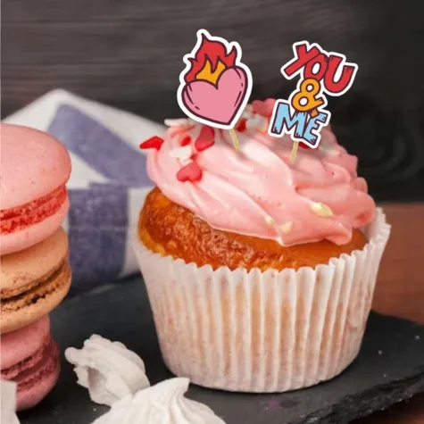 pikery serca z love mix wielokolorowy 6 szt