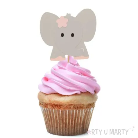 pikery sloniki rozowe kwiatki godan 10 szt