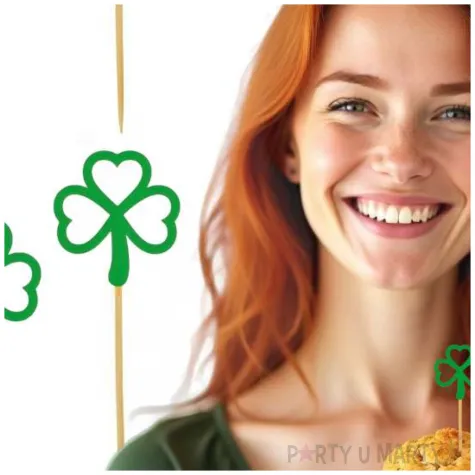 pikery sw patryk koniczynka obrys zielony 6 szt