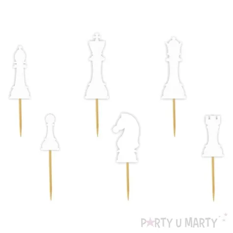 pikery szachy biale 6 szt