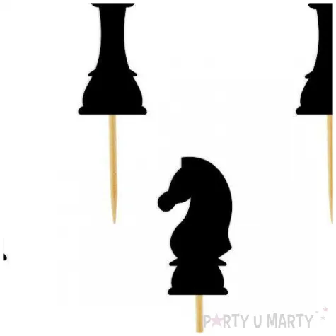 pikery szachy czarne 6 szt