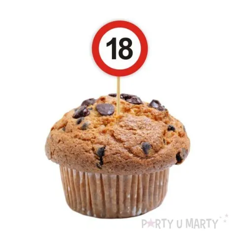 pikery urodziny 18 traffic birthday 6 szt