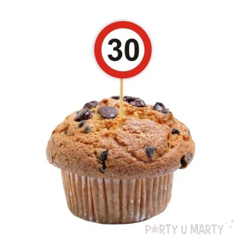 pikery urodziny 30 traffic birthday 6 szt