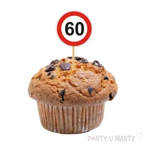 pikery urodziny 60 traffic birthday 6 szt