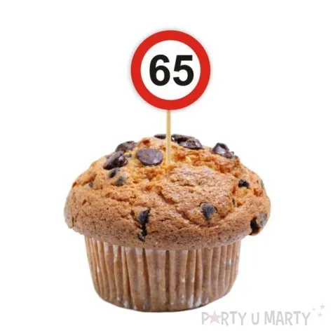 pikery urodziny 65 traffic birthday 6 szt