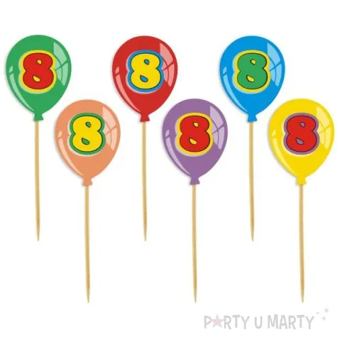 pikery urodziny 8 baloniki 6 szt