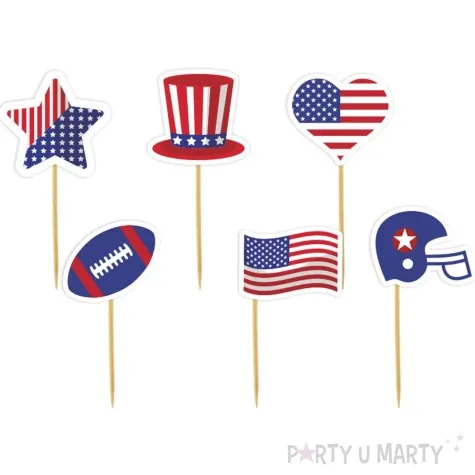 pikery usa amerykanskie symbole 6 szt