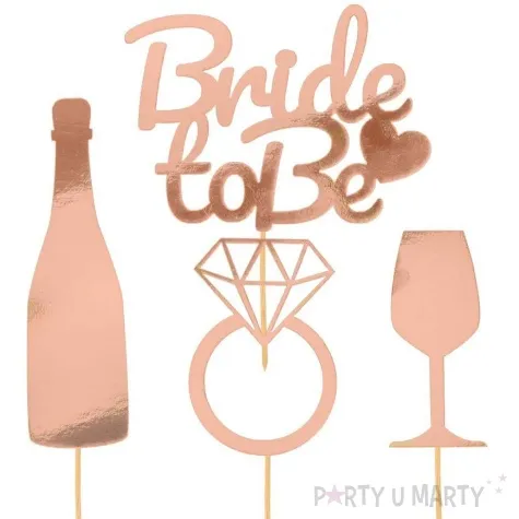 pikery wieczor paniensk bride to be rozowozloty partycollection 11 5 cm 4 szt