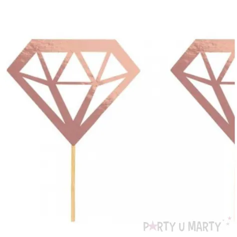 pikery wieczor panienski diamenty rose gold dekolo 10 5 cm 6 szt
