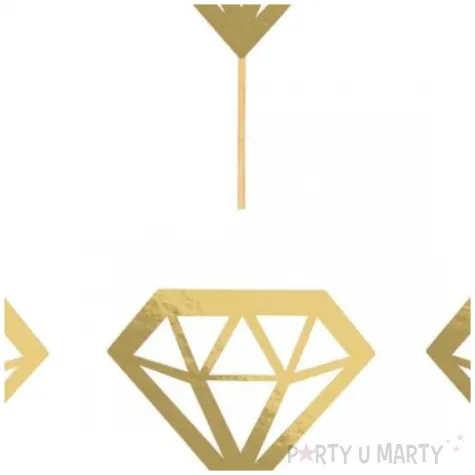 pikery wieczor panienski diamenty zloty dekolo 10 5 cm 6szt