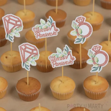 pikery wieczor panienski eukaliptus rose gold 6 szt