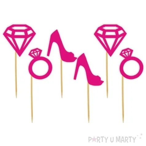 pikery wieczor panienski fuksja 6 szt