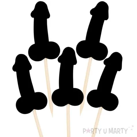 pikery wieczor panienski penisy czarny partycollection 10 5 cm 5 szt