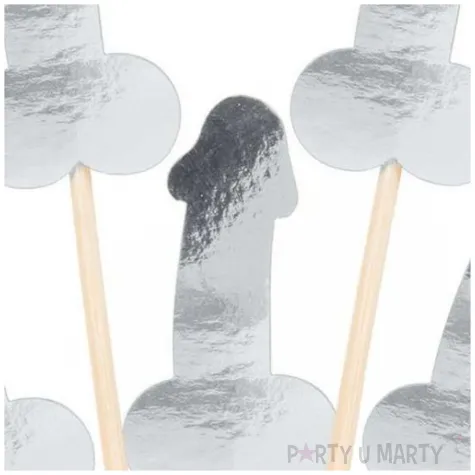 pikery wieczor panienski penisy srebrny partycollection 10 5 cm 5 szt