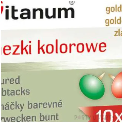 pinezki kolorowe mix titanum 50 szt