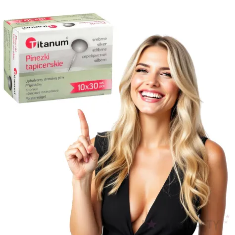 pinezki tapicerskie srebrne titanum 30 szt