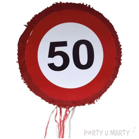 piniata 50 urodziny znak traffic birthday funnyfashion 50 x 50 cm