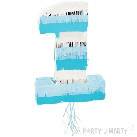 piniata cyfra 1 niebieski godan 50 x 35 cm