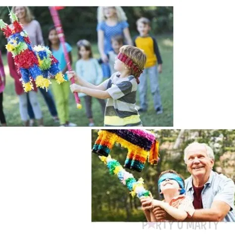 piniata cyfra 2 teczowa godan 50 x 35 cm