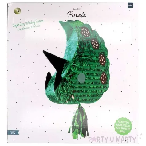 piniata glowa dinozaura zielony folat 50 x 45 cm