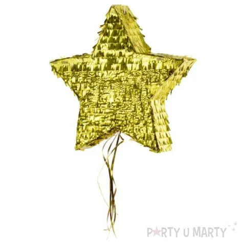piniata gwiazda zlota partydeco 44 5x42 5x9 cm