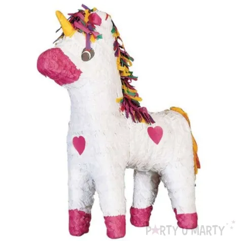 piniata jednorozec z sercami bialy amscan 47 6 x 34 9 cm