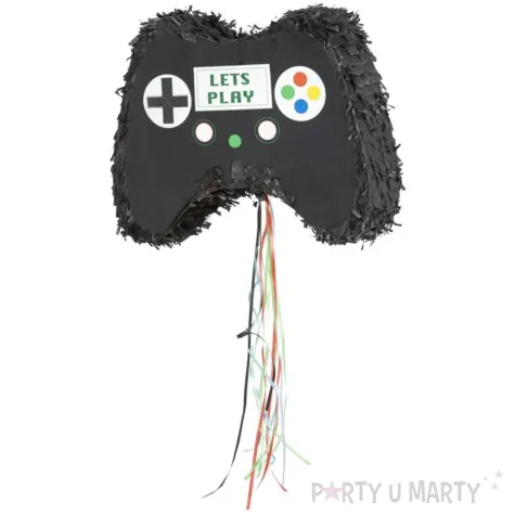 piniata kontroler playstation lets play czarny smiffys 41 x 33 cm