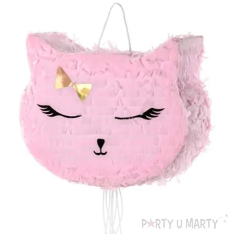 piniata kotek rozowy partydeco 35 x 27 cm