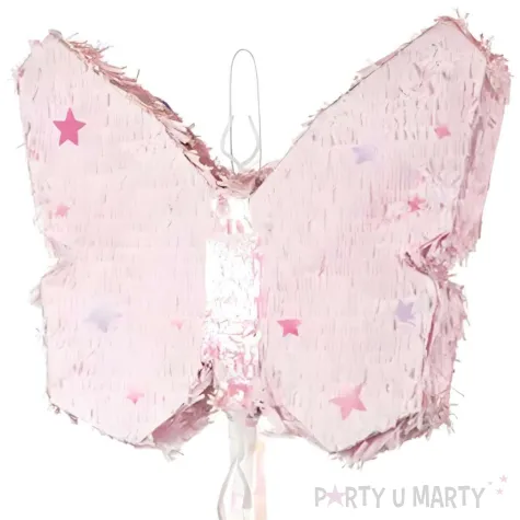 piniata motyl skladana rozowy partydeco 58 x 48 x 10cm