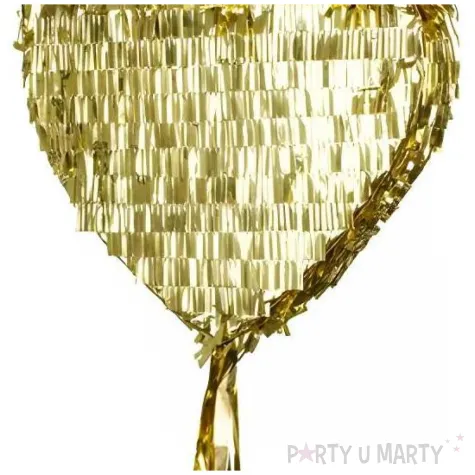 piniata serce skladana zloty partydeco 36 x 32 x 10 cm