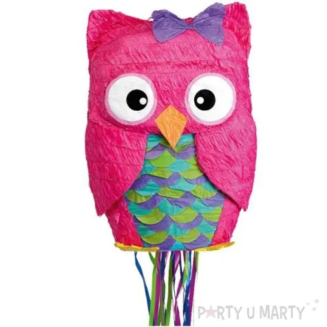 piniata sowa rozowy amscan 49 x 34 cm