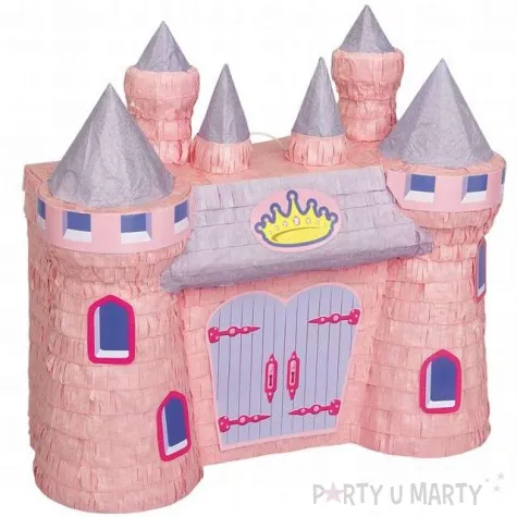 piniata zamek ksiezniczki rozowy unique 42 x 37 cm