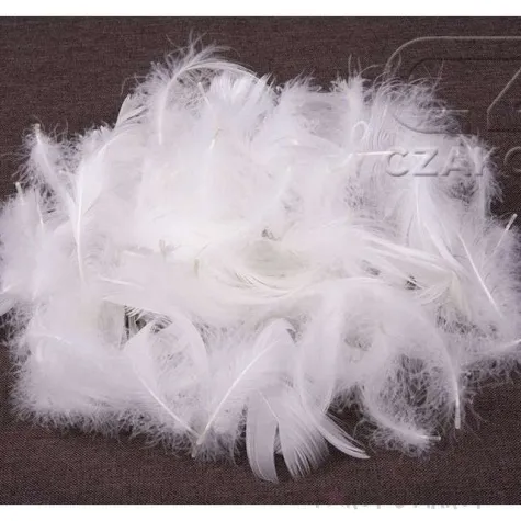 piorka dekoracyjne biale woreczek