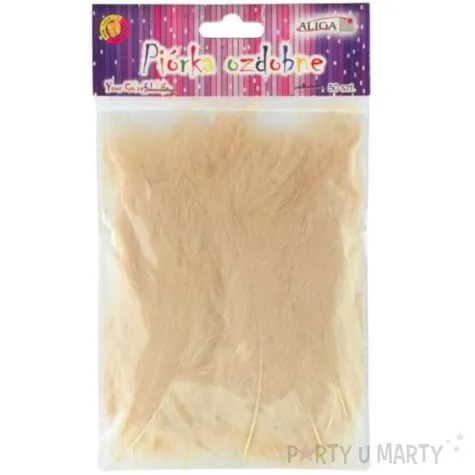 piorka dekoracyjne classic bezowe aliga 10 12 cm 50 szt