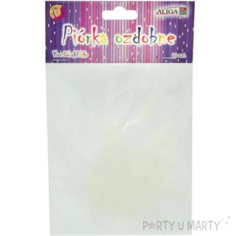 piorka dekoracyjne classic biale aliga 14 5 cm 20 szt