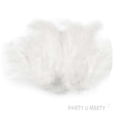 piorka dekoracyjne classic biale stoklasa 9 16 cm 20 szt