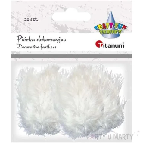 piorka dekoracyjne classic geste bialy titanum 20 szt