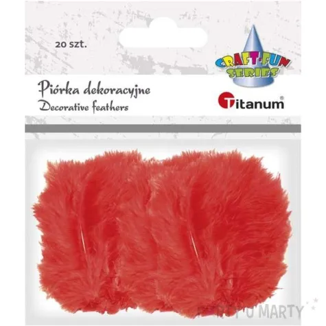 piorka dekoracyjne classic geste czerwone titanum 20 szt