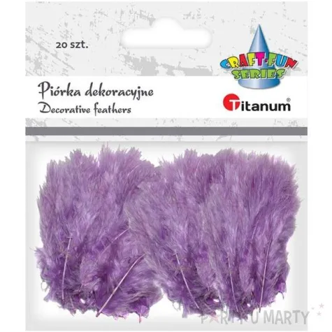 piorka dekoracyjne classic geste fioletowe titanum 20 szt