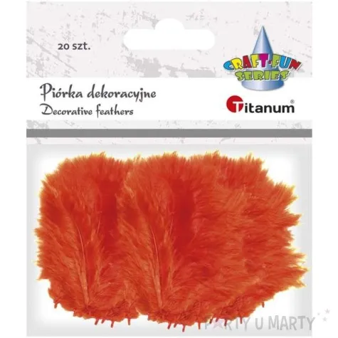 piorka dekoracyjne classic geste pomaranczowe titanum 20 szt