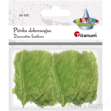 piorka dekoracyjne classic geste zielone jasne titanum 20 szt